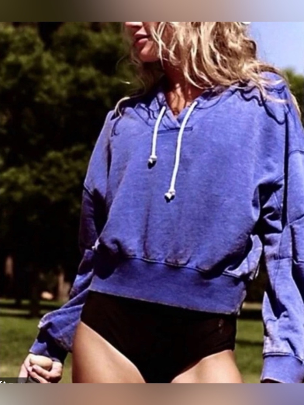 New FP Movement by Free People Playbook Hoodie ~ Washed Blue